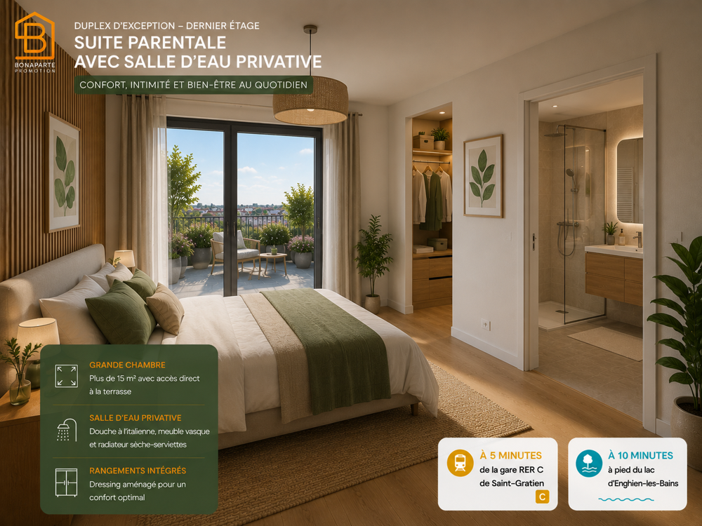 Vente Appartement 4 PIECES DUPLEX+TERRASSE DERNIER ETAGE A 5 MIN RER C St gratien
