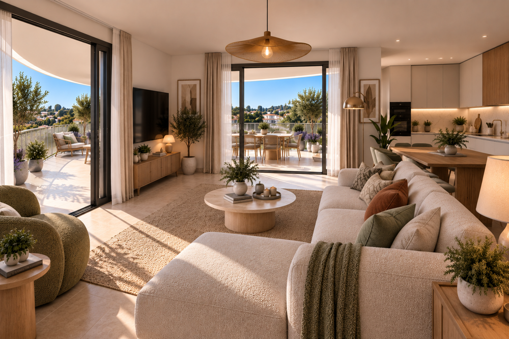 Vente Appartement MAGNIFIQUE 3 PIÈCES DE 65 M² EN ÉTAGE ÉLEVÉ AVEC GRANDE TERRASSE DE 20M²– LIVRAISON RAPIDE À VILLENE Villeneuve loubet