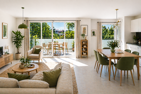   MAGNIFIQUE T4 TRAVERSANT SANS VIS A VIS - VUE SUR JARDIN - PRESTATION DE STANDING Appartement - 4 pi�ce(s)