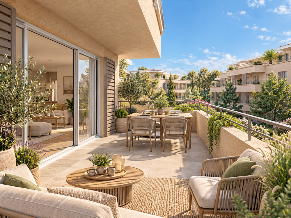 Vente Appartement LA CIOTAT - SPACIEUX T3 AVEC MAGNIFIQUE ÉXTÈRIEUR - RÉSIDENCE INTIMISTE La ciotat