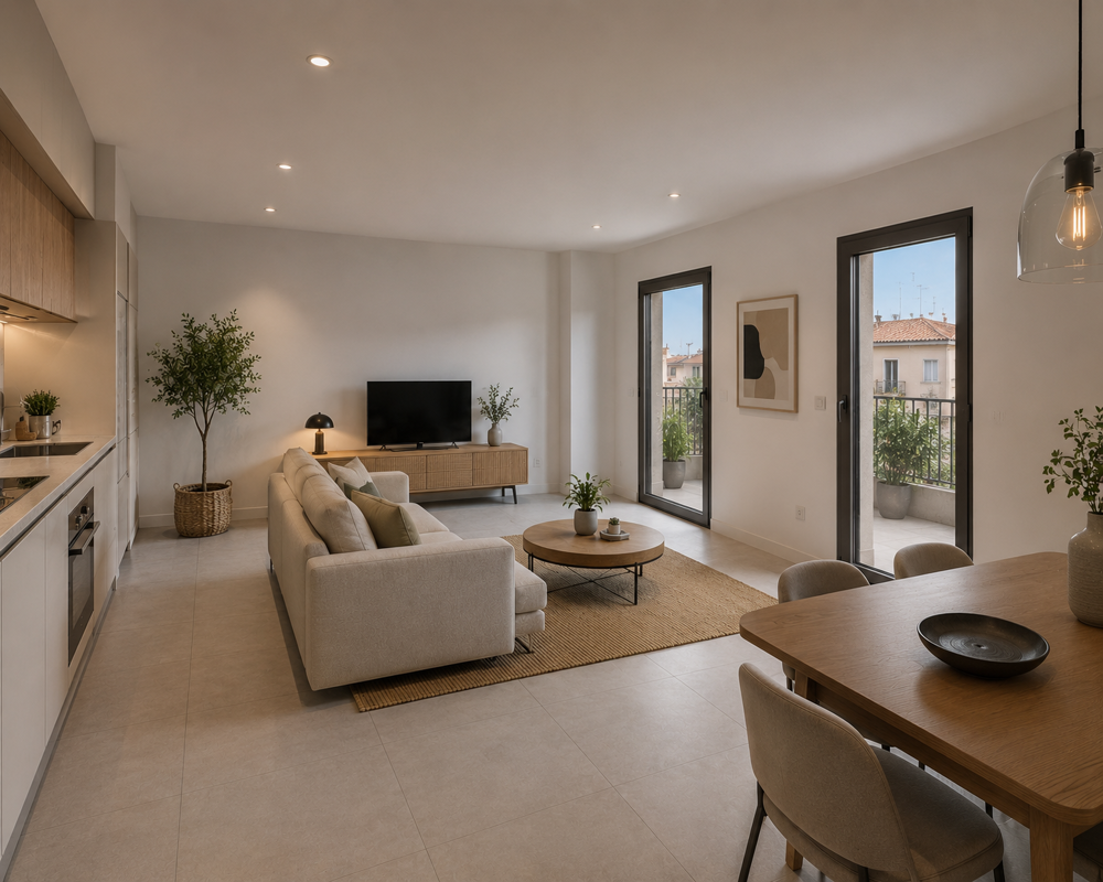 IDEALEMENT PLACE A NICE , T3 DE 50M²AVEC 15m² DE TERRASSE D'ANGLE