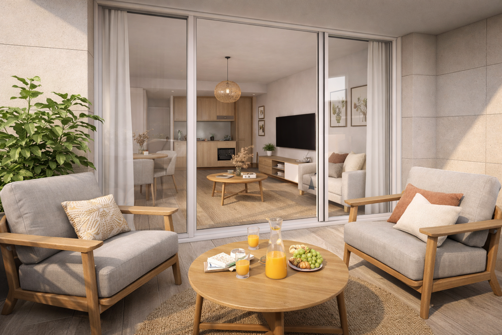 2 pièces de 46 m² avec balcon et 2 parkings  Plaisir