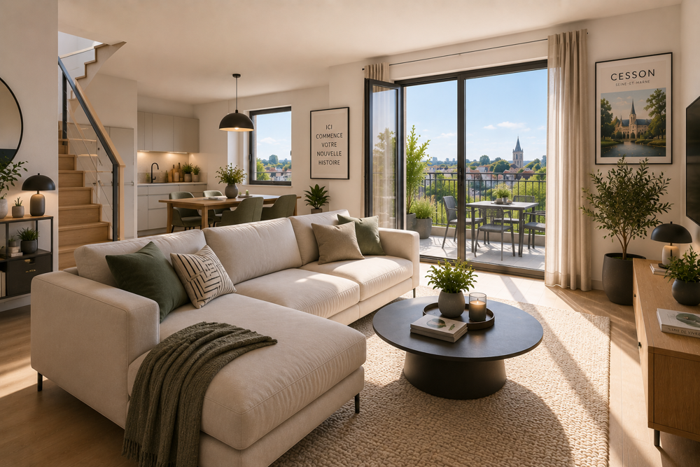 Vente Appartement CESSON – DERNIÈRE OPPORTUNITÉ ! 3 PIÈCES DUPLEX EN DERNIER ÉTAGE Cesson