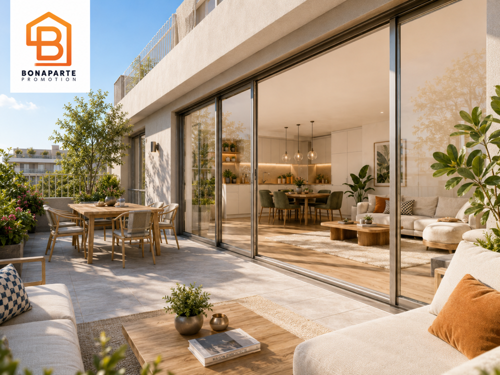 Vente Appartement 2 PIECES 49m² AVEC TERRASSE 24m² A 300 DU RER E+METRO 15 Nanterre
