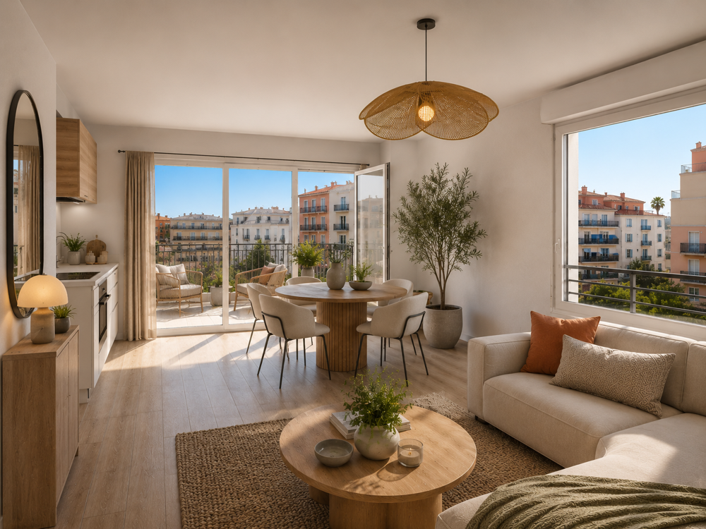 Vente Appartement DERNIERE OPPORTUNITE : CROS DE CAGNES : MAGNIFIQUE 3 PIECES DE 85M² TRAVERSANT ET D'ANGLE Cagnes sur mer