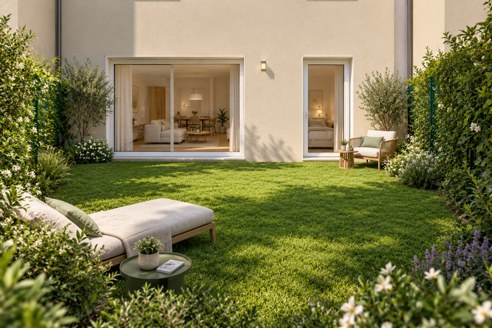 Vente Appartement REMISE DES CLEFS SANS DELAI : MENTON : 2 PIECES EN REZ-DE-JARDIN - VUE MER - FRAIS DE NOTAIRE OFFERT Menton