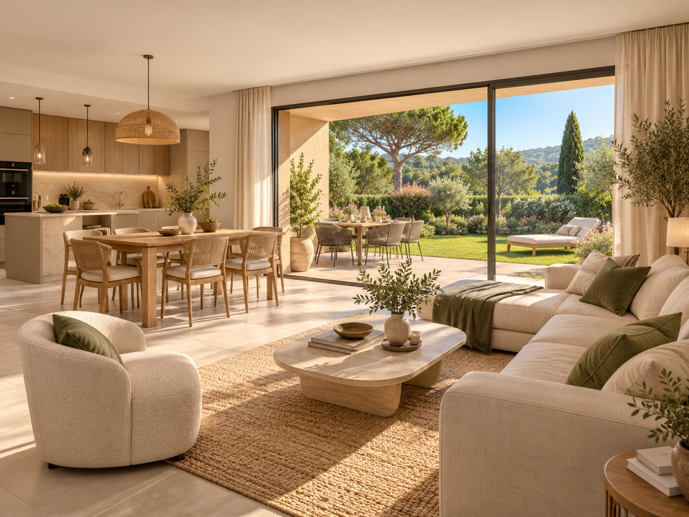 Vente Appartement GRAND T3 de 80m² AVEC JARDIN de 100m² - TROIS BON DIEUX Aix en provence