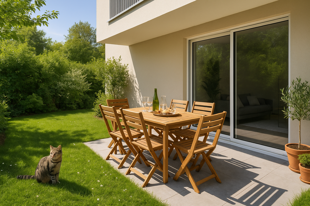 Comme une maison : 2 pièces avec JARDIN privatif au coeur du NEUDORF !