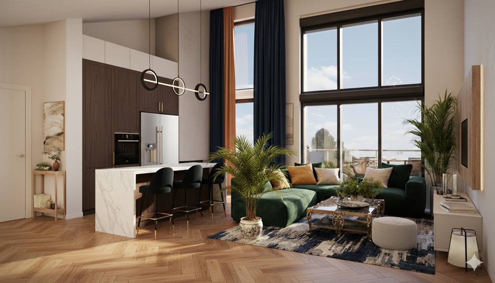 SPLENDIDE T3 EN DERNIER ETAGE SEJOUR CATHEDRALE AVEC TERRASSE AU SUD-2 PARKINGS INCLUS