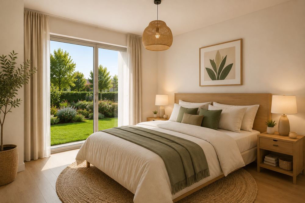 Jardin dexception aux portes de Strasbourg  Superbe T4 neuf familial en rez-de-jardin