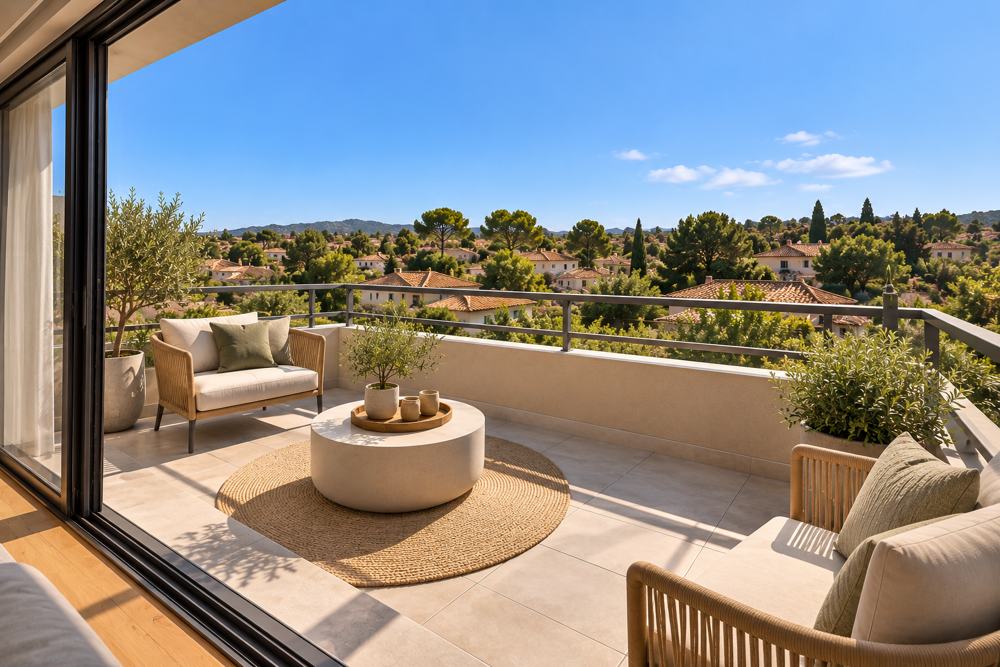 Vente Appartement Aix en Provence/Éguilles – Beau T2 neuf avec grande terrasse Aix en provence