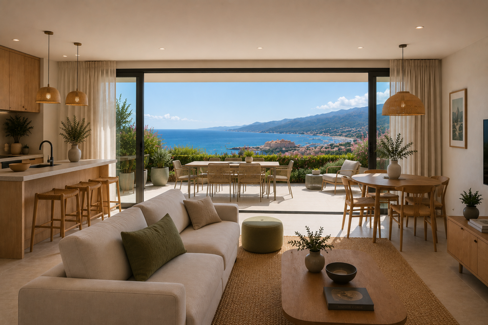 * -VUE MER - SUPERBE T3 AVEC GRANDE TERRASSE DANS RÉSIDENCE AVEC PISCINE