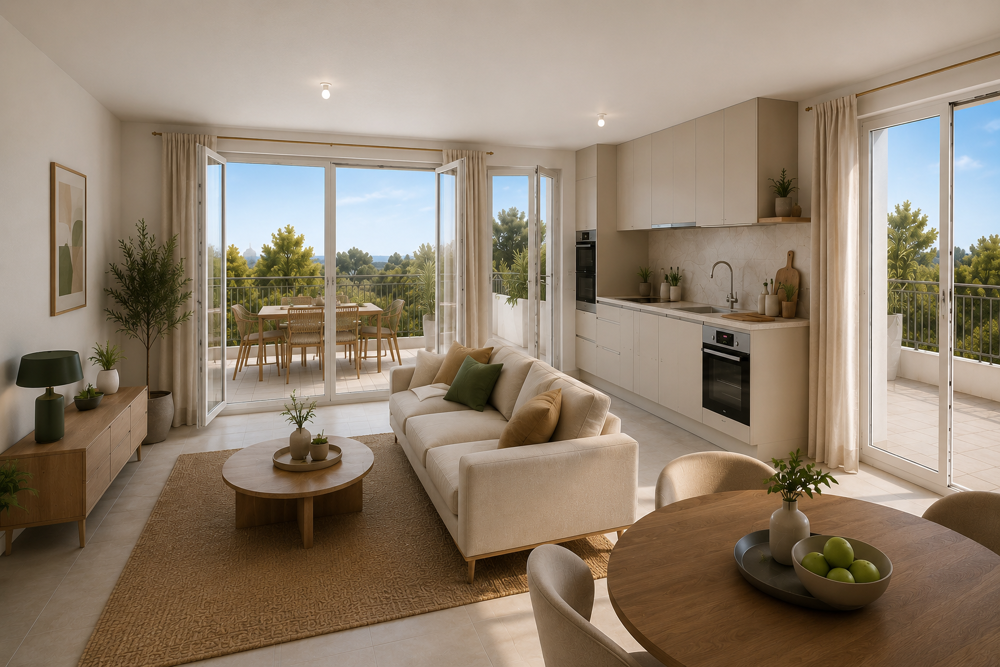Vente Appartement RETOUR DE LOT : QUARTIER RESIDENTIEL : BEAU 2 PIECES LUMINEUX DE 40M² AVEC TERRASSE La gaude