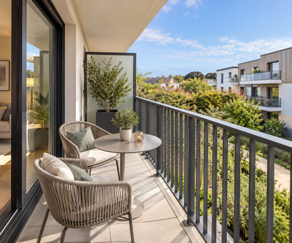T2 DE 43 M² AU 1ER ÉTAGE AVEC BALCON DE 4 M² ET PARKING EN SOUS-SOL