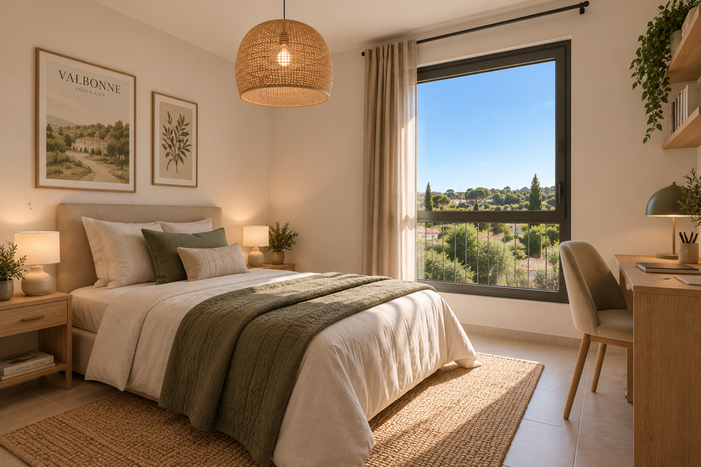Vente Appartement .VALBONNE : T4 DUPLEX EN DERNIER ÉTAGE AVEC TERRASSE & VUE DÉGAGÉE Valbonne