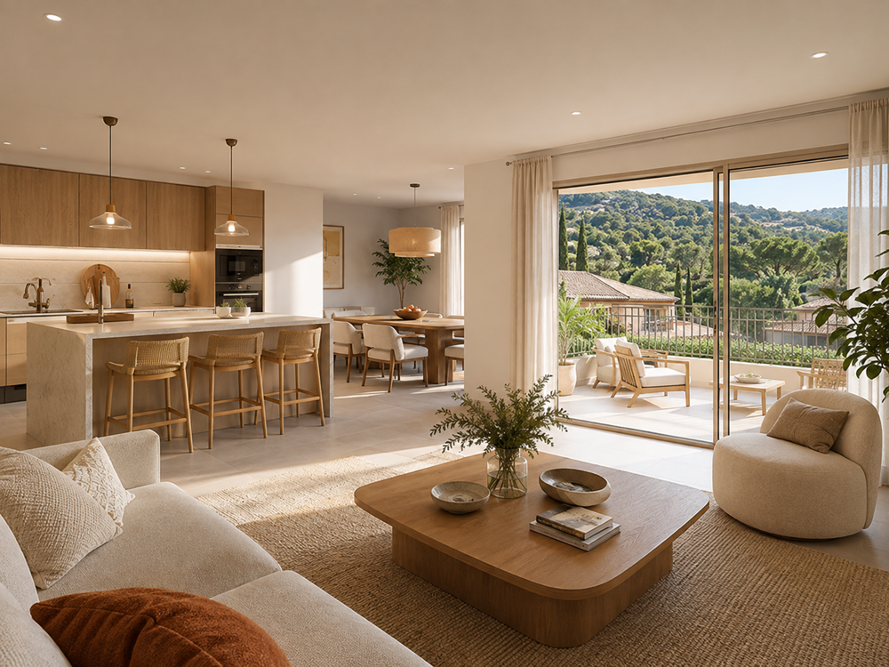 Vente Appartement MAGIQUE T5 PLEIN SUD, GRANDE TERRASSE & VOLUMES FAMILIAUX La garde freinet