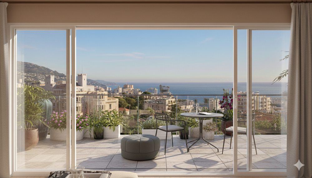 Vente Appartement SPLENDIDE APPARTEMENT 5 PIECES DE 160M² EN DERNIER ETAGE, AVEC UNE VUE DOMINANTE SUR LA MER Beausoleil