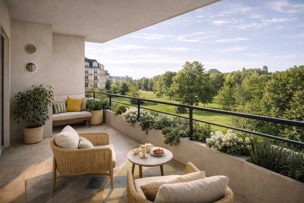 LOGNES  QUARTIER DU MANDINET  3 PIÈCES TRAVERSANT AVEC TERRASSE  AUCUN VIS-À-VIS - LIVRAISON 2028
