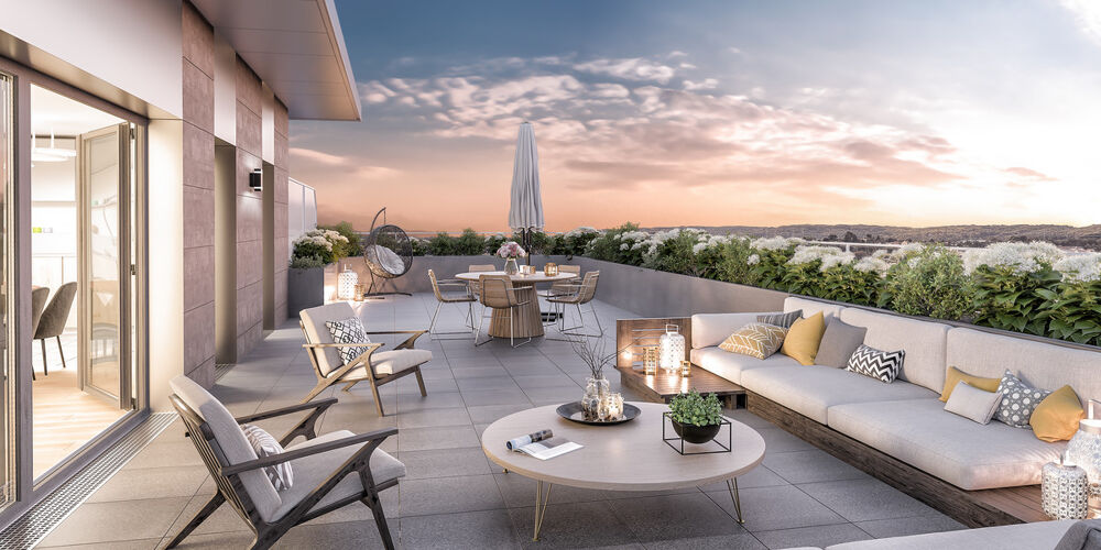 DERNIER ÉTAGE avec 98m² de TERRASSE, Calme et Cadre Verdoyant