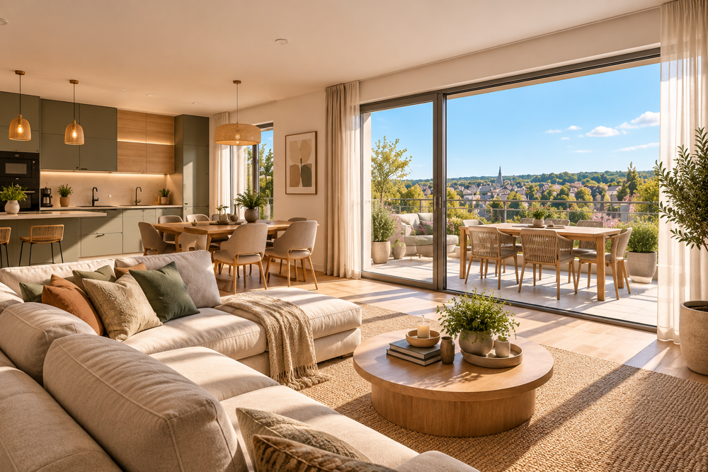 Vente Appartement BOIS-GUILLAUME – À MOINS DE 10 MIN DE ROUEN – T3 + BALCON 17 M² + PARKING Bois guillaume