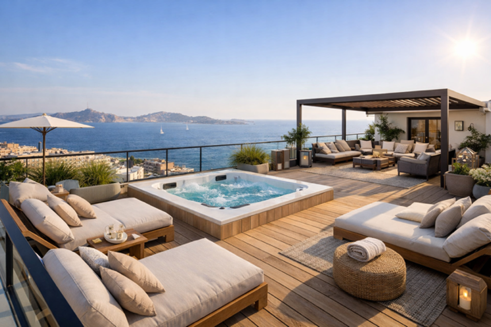 Vente Appartement DERNIER ÉTAGE D'EXCEPTION AVEC IMMENSE SOLARIUM ET VUE CALANQUES Marseille 8