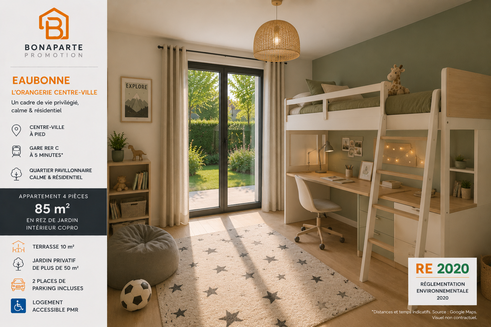 Vente Appartement L'Orangerie – Centre-Ville: 4 pieces neuf avec terrasse +jardin Eaubonne