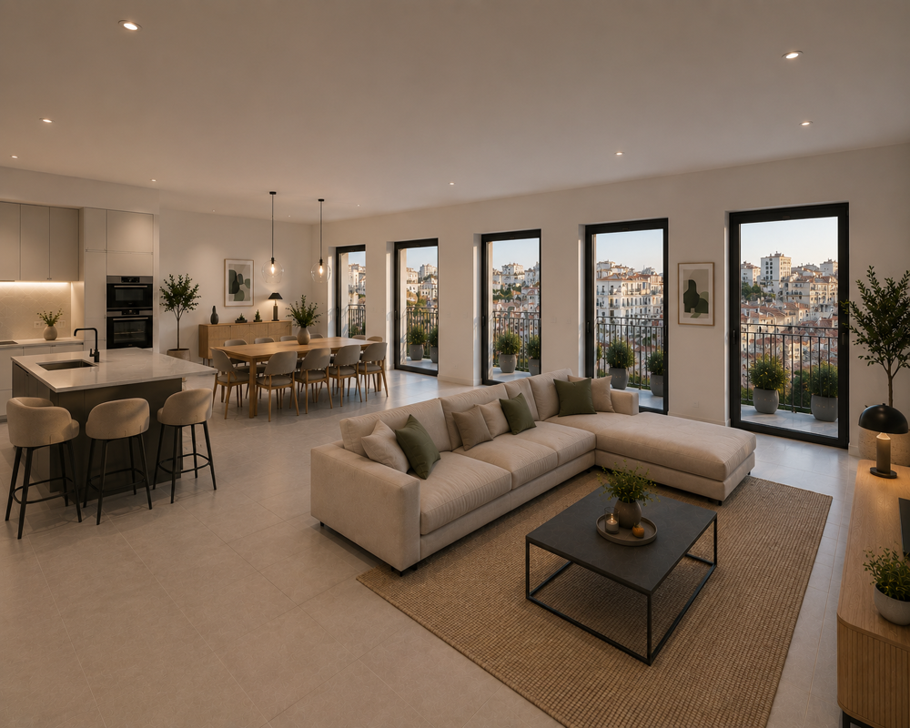 IDEALEMENT PLACE A NICE , DERNIER ETAGE T4 DE 90M²AVEC 50m² DE TERRASSE VUE MER