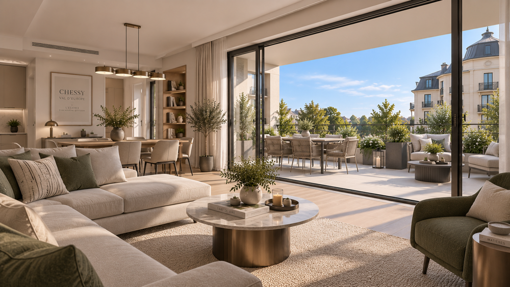 Vente Appartement CHESSY – RUE D'ARIANE – SUPERBE 4 PIÈCES AVEC TERRASSE EXPOSÉE SUD Chessy