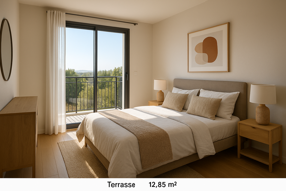 Vente Appartement T2 NEUF AU DERNIER ETAGE AVEC VUE IMPRENABLE TERRASSE 21M² Montpellier