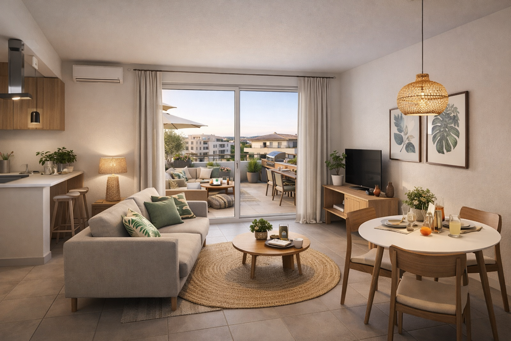 Vente Appartement EXCEPTIONNEL DERNIER ETAGE 3P DE 75M² AVEC 103M² DE TERRASSE Miramas