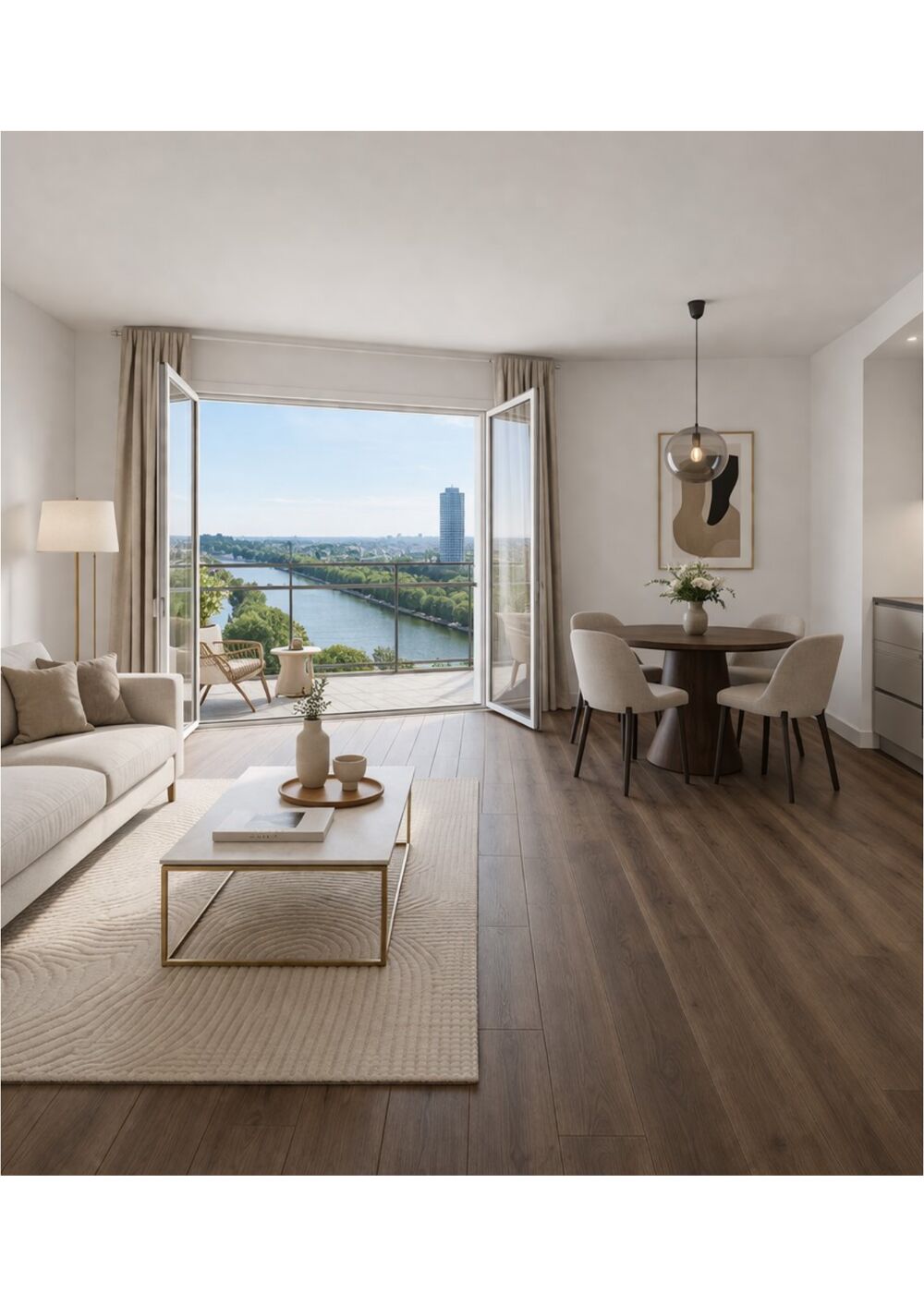 Vente Appartement LIVRE T2 NEUF DE 44M² + BALCON 10M² SANS VIS A VIS VUE SEINE A 10 MIN DE LA LIGNE 14 St ouen sur seine