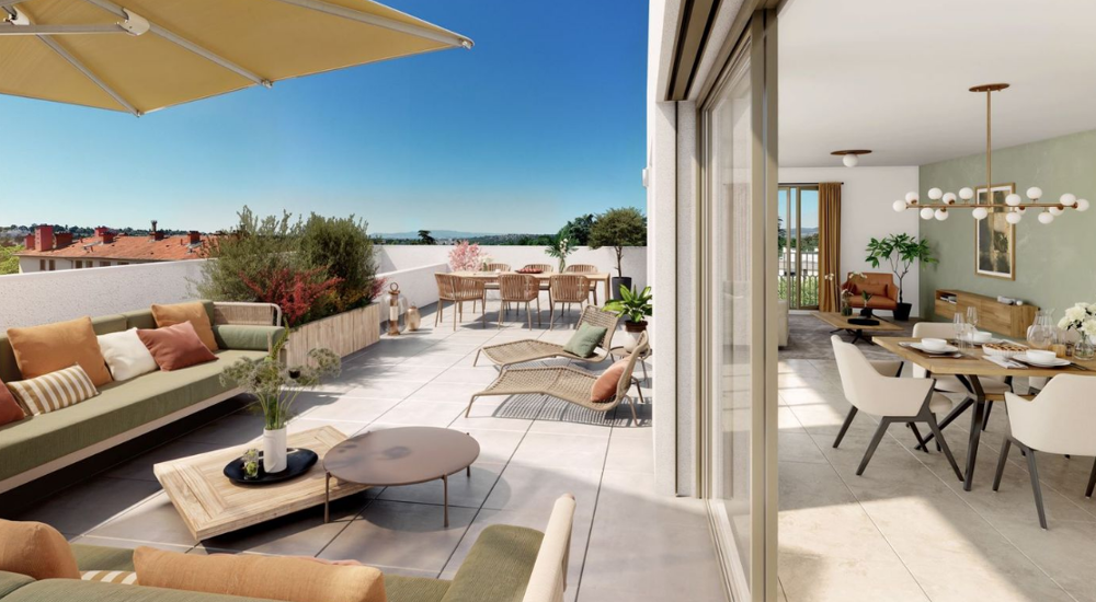 Bien RARE TRAVERSANT avec DOUBLE TERRASSE à LYON 5