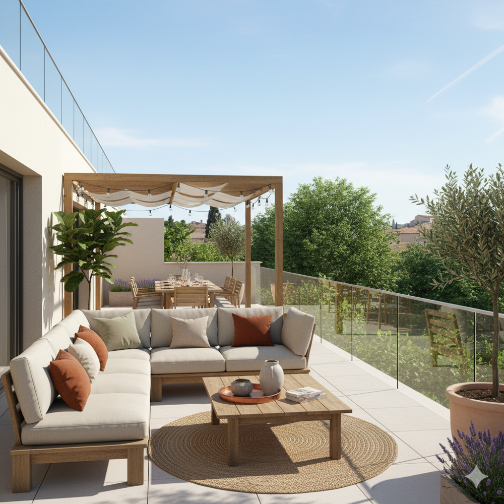 Vente Appartement Montfavet - T2 optimisé de 45 m² - grande terrasse de 20m² plein sud Avignon