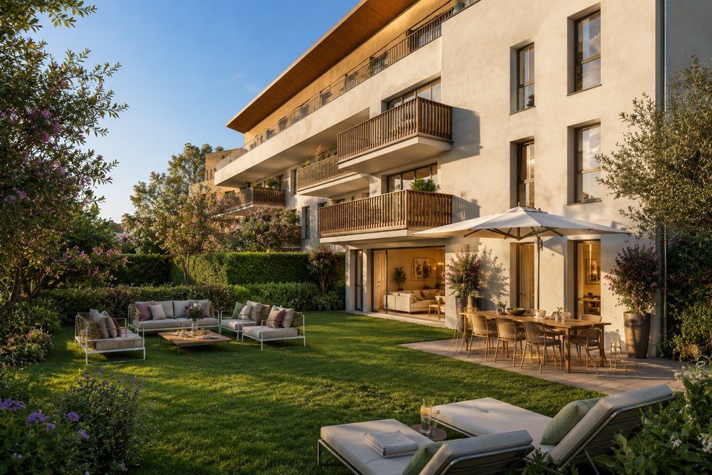 Vente Appartement -- COMME UNE MAISON : 3 pièces doté d'un extérieur hors normes à 10 min du Parc Borély & de la mer Marseille 8