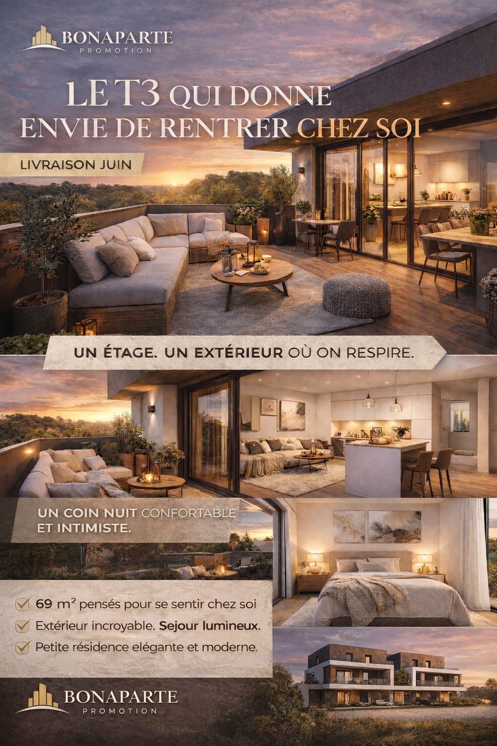 T3 DEXCEPTION AVEC BALCON XXL  LIVRAISON JUIN
