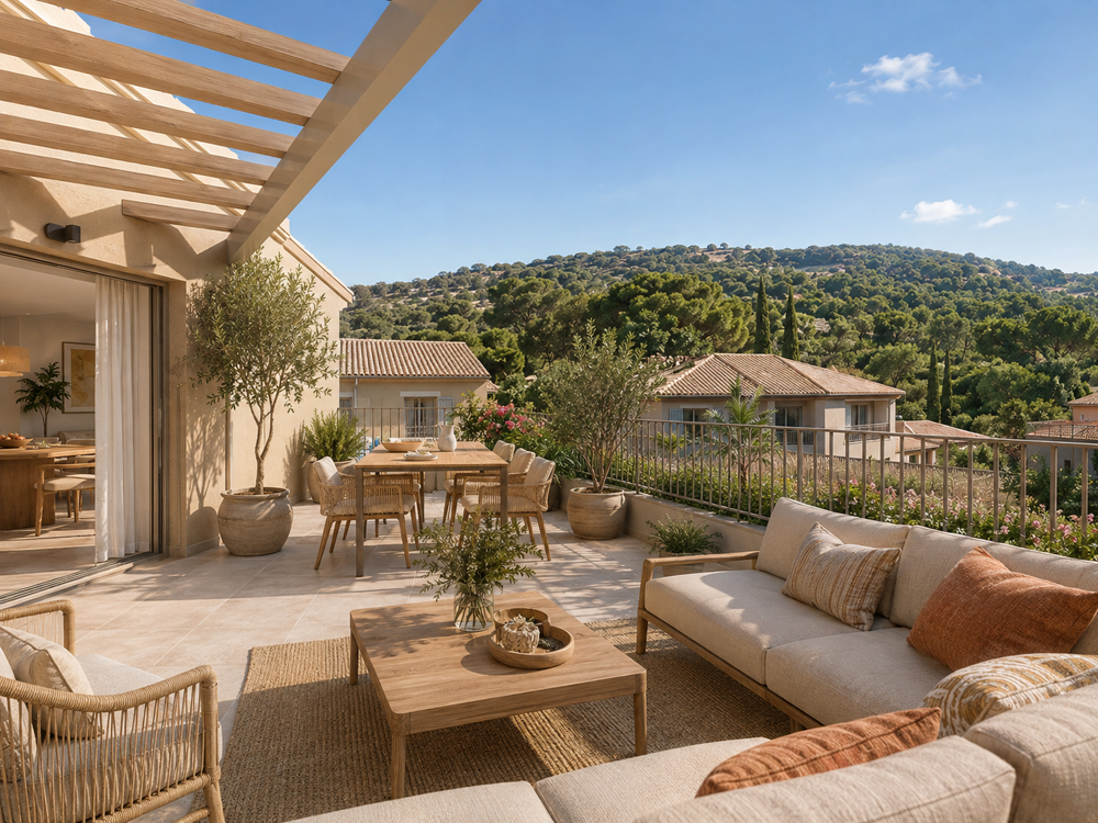 Vente Appartement MAGIQUE T5 PLEIN SUD, GRANDE TERRASSE & VOLUMES FAMILIAUX La garde freinet