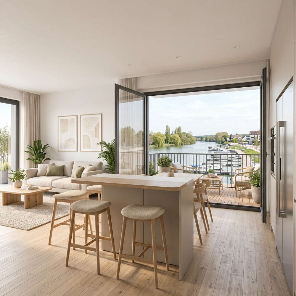 Vente Appartement CREIL (60) – 3 PIÈCES AVEC TERRASSE ET VUE SUR L'OISE, LIVRAISON FIN 2028 Creil