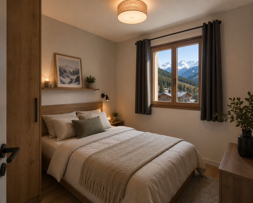 2 pièces avec cabine et balcon au pied des commerces et remontées !