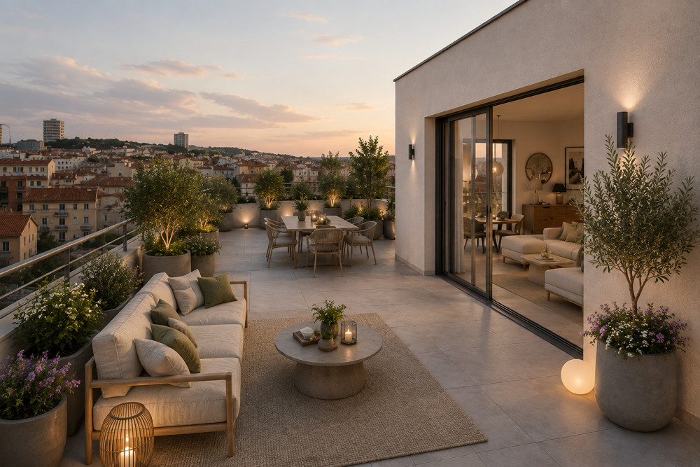 RETOUR DE LOT! T4 DERNIER ETAGE DE 75M² AVEC 70M² DE TERRASSE EN PLEIN CENTRE-VILLE