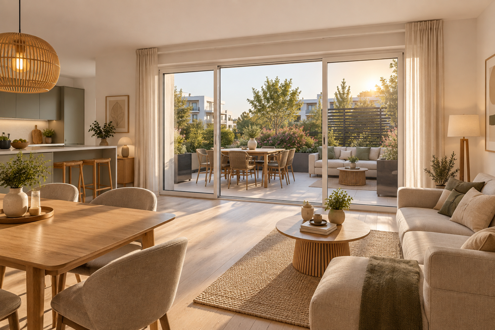 Vente Appartement T4 DE 91 M² EN RDC AVEC TERRASSE SUD-OUEST DE 16 M² ET 2 PARKINGS Queven