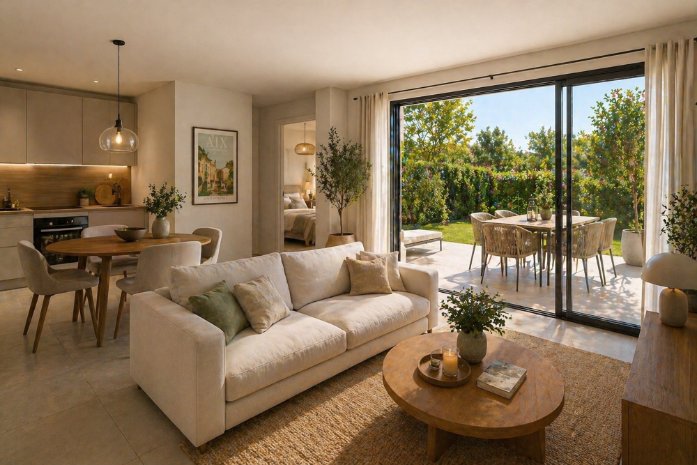 Vente Appartement T2 EN REZ-DE-JARDIN EXPOSÉ SUD À AIX-EN-PROVENCE – TERRASSE & JARDIN PRIVATIF Aix en provence