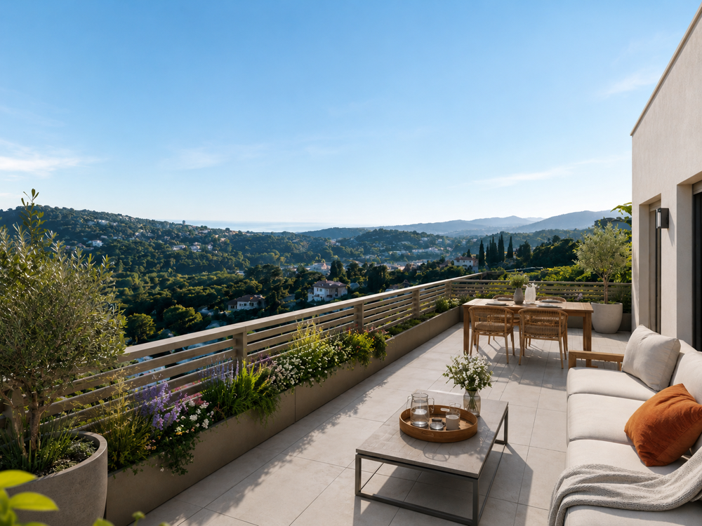RARE SUR LE MARCHE : VILLA-TOIT DE 45M² AVEC TERRASSE DE 30M² - VUE DEGAGEE - CALME