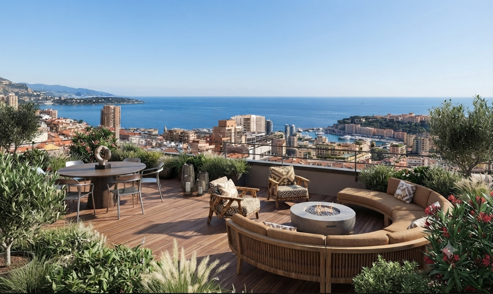 BEAUSOLEIL  PRESTIGIEUX APPARTEMENT-VILLA EN ROOFTOP AVEC VUE PANORAMIQUE SUR MONACO ET LA MER