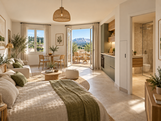 Vente Appartement STUDIO 30m² AVEC TERRASSE - VUE DEGAGEE A COUTERON Aix en provence