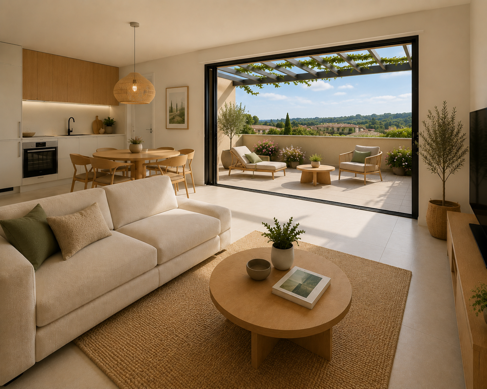 Vente Appartement Grand T2 de 56 m² avec terrasse et parking au calme Aix-en-Provence Aix en provence