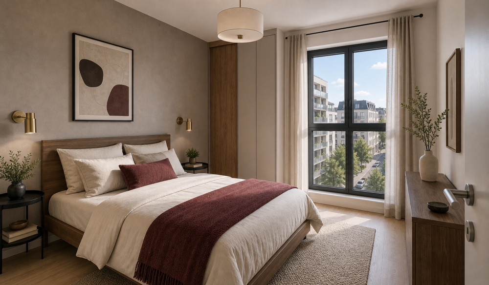 Quartier amphitéatre avec un vrai extérieur