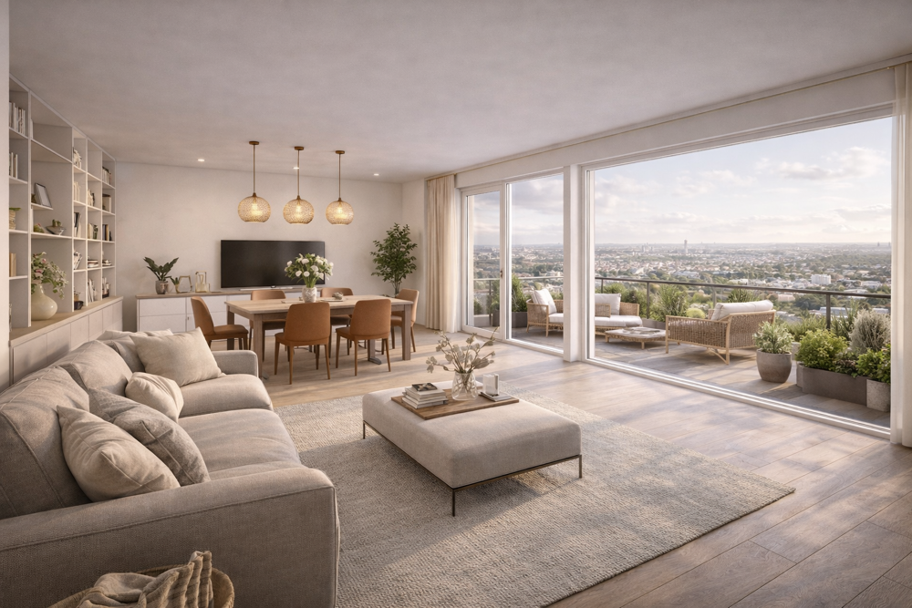Vente Appartement MAGNIFIQUE 3 PIECES - GRANDE TERRASSE - DANS LE TRIANGLE D'OR Rennes