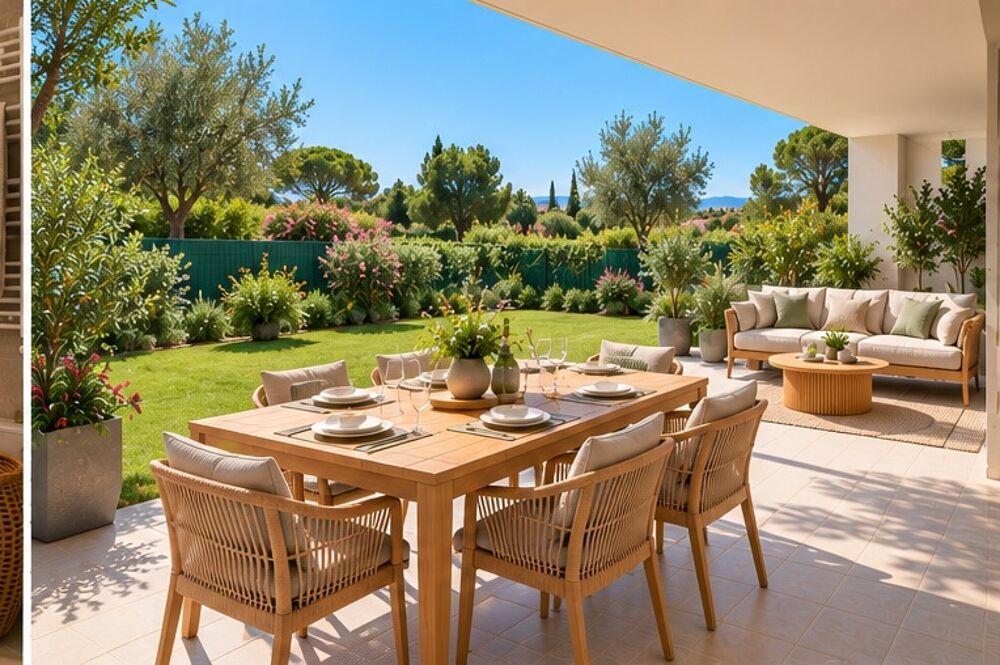 Vente Appartement SUPERBE 4 PIÈCES AVEC 3 CHAMBRES, JARDIN PRIVATIF ET TERRASSE Gassin