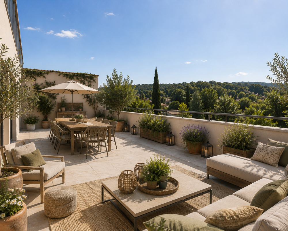 Duplex dexception de 98m² avec terrasses  Dernier étage à Gardanne