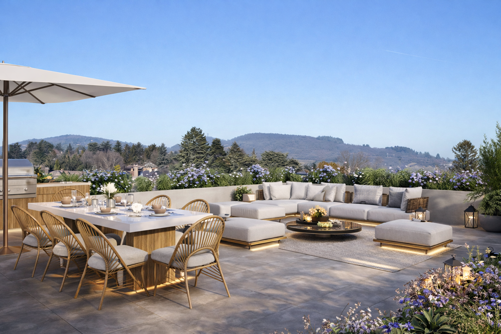 PENTHOUSE d'EXCEPTION avec ROOFTOP PANORAMIQUE ! 145 m2 de TERRASSES au Coeur du VILLAGE !